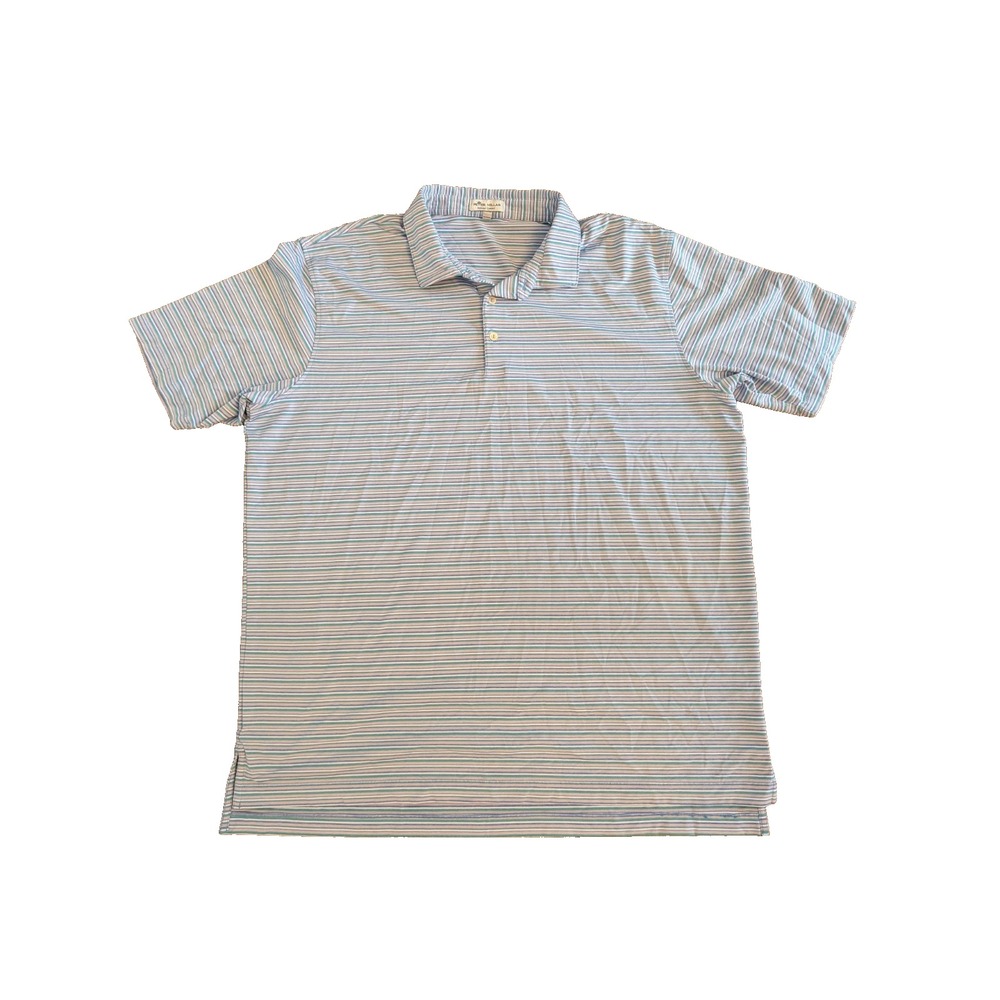 Peter Millar Summer Comfort Polo Shirt Mens XXL Golf Striped Short Sleeve Preppy